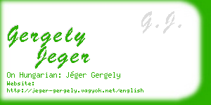 gergely jeger business card